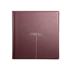 Protège Menu Risto Couleur Bordeaux Format Carré 21 Cm X 21 Cm Pour Présentation Menus Hôtels - Restaurants