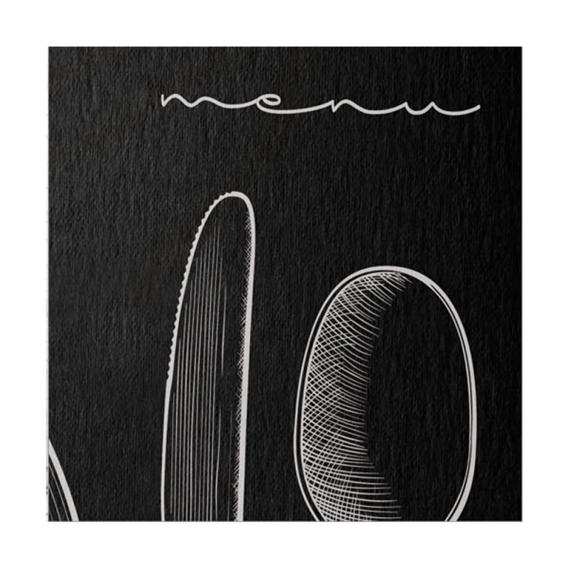 Protège-menu Souple Noir Format A4 Design Effet Craie 1 Insert Modèle SET - Dag Style 3 Protège-menu Souple Noir Format A4 Design Effet Craie 1 Insert Modèle SET - Dag Style – Image 3