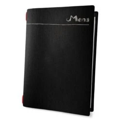 Protège Menu Souple Noir "Menu" Effet Craie Format A4 1 Insert Modèle CHALK - Dag Style