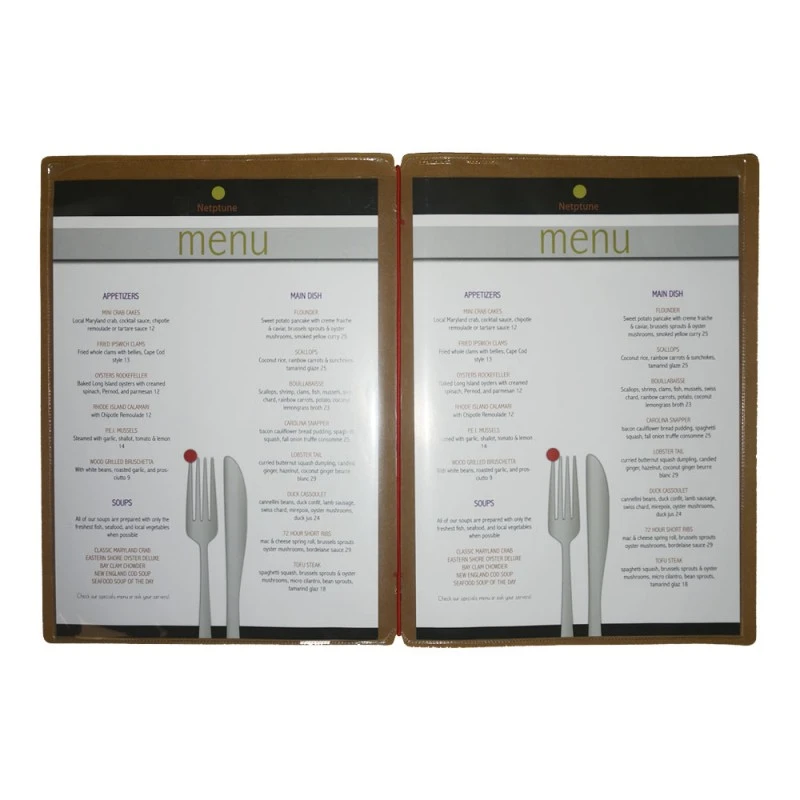 Protège Menu Souple Pour Restaurant Pizzeria Format A5 écologique 1 Insert Modèle PIZZA - Dag Style 4 Protège Menu Souple Pour Restaurant Pizzeria Format A5 écologique 1 Insert Modèle PIZZA - Dag Style – Image 4