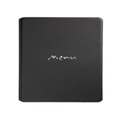 Protège Menu Toscana Couleur Noir Format Carré (modèle Quadrato) - Présentation Menus Hôtel-restaurant
