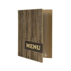 Protège-menus A4 Design Wood -Déco Bistro Pas Cher Magasin protege menus a4 design wood 1