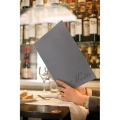 Protège-menus A4 Design Velvet -Déco Bistro Pas Cher Magasin protege menus a4 design wood 4