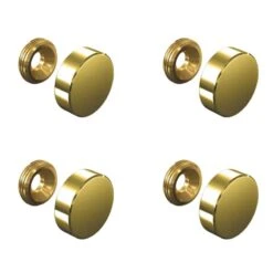 Set De 4 Cache Vis Doré 18 Mm