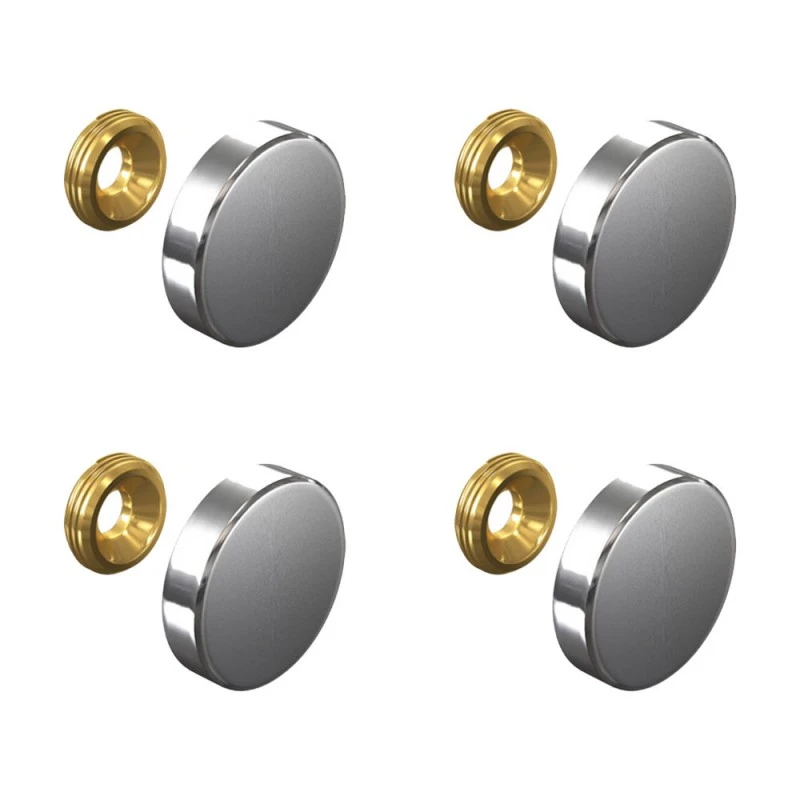 Set De 4 Caches Vis Inox 24 Mm - Fixation Signalétique 1 Set De 4 Caches Vis Inox 24 Mm - Fixation Signalétique