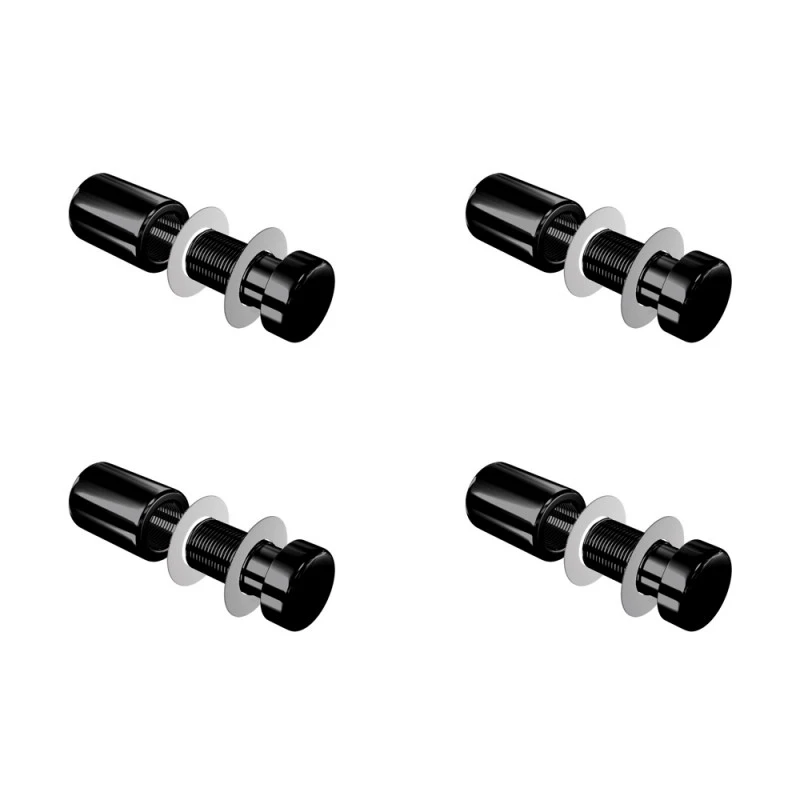 Set De 4 Fixations Murales Vissées - Entretoise Murale Noire Vissée FIX-VN1 Ø 13 Mm / L 17 Mm 1 Set De 4 Fixations Murales Vissées - Entretoise Murale Noire Vissée FIX-VN1 Ø 13 Mm / L 17 Mm
