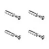 Set De 4 Fixations Murales Vissées - Entretoise Murale Vissée FIX-V7 Ø 18 Mm / L 65 Mm
