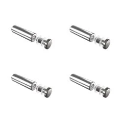 Set De 4 Fixations Murales Vissées - Entretoise Murale Vissée FIX-V7 Ø 18 Mm / L 65 Mm