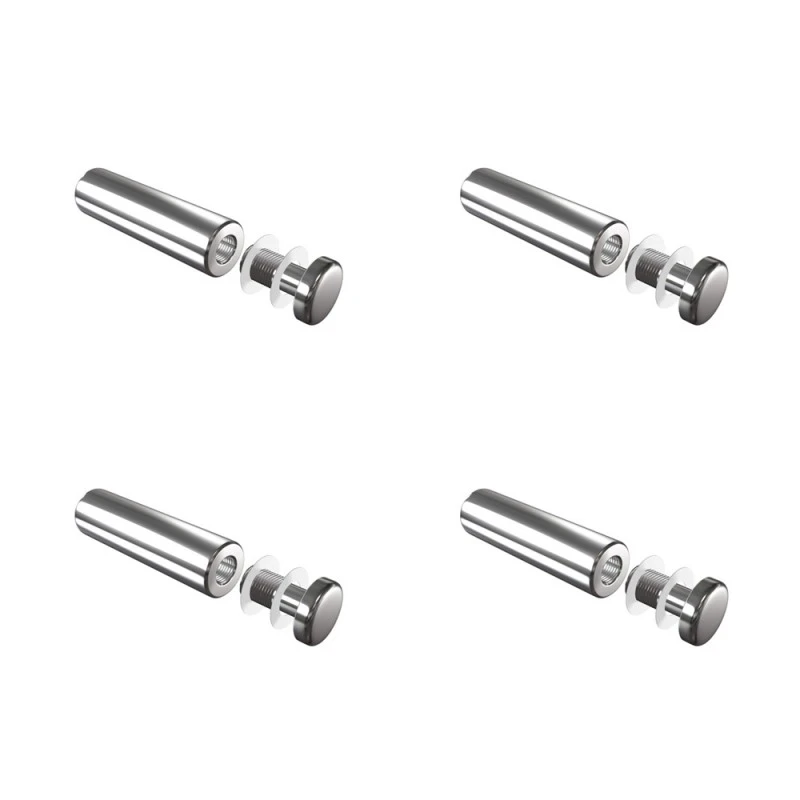 Set De 4 Fixations Murales Vissées - Entretoise Murale Vissée FIX-V7 Ø 18 Mm / L 65 Mm 1 Set De 4 Fixations Murales Vissées - Entretoise Murale Vissée FIX-V7 Ø 18 Mm / L 65 Mm