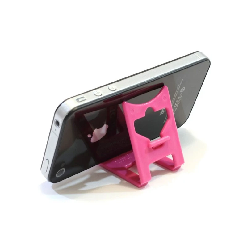 Support De Bureau Pliable Pour Smartphone - Couleur Rose - Support Smartphone Modèle SMALL 2 Support De Bureau Pliable Pour Smartphone - Couleur Rose - Support Smartphone Modèle SMALL – Image 2